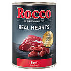Rocco 1 x 400g hundfoder Real Hearts Nötkött med hela kycklinghjärtan
