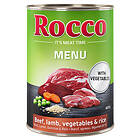 Rocco Ekonomipack: Menu x 24 Naudanliha 400g med lamm vihannekset & ris 400G