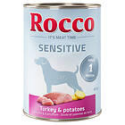 Rocco Ekonomipack: Sensitive 24 x 400g & Kalkkuna potatis 400G