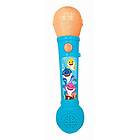 Lexibook Baby Shark Lighting Mikrofon för barn, musikaliskt leksaksspel, inbyggd högtalare, ljuseffekter, demomelodier ingår, blå/orange, MI