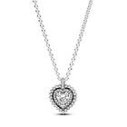 Pandora Timeless Sparkling Heart Halo halsband 393099C01-45