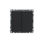 ABB Impressivo 10666UC-885 Strömbrytare matt svart Dubbeltrapp