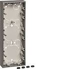 Hager 6310731404 Förhöjningsram låg 3-fack, silver