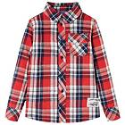 vidaXL Flanellskjorta för barn röd och marinblå 92 13169
