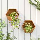 vidaXL Odlingslådor för vägg 2 st rosttrögt stål 30x10x25 cm 823684