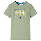 vidaXL T-shirt för barn ljus khaki 128 12422