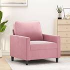 vidaXL Fåtölj Rosa 60 cm sammet 359182
