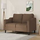vidaXL 2-sitssoffa brun 120 cm tyg 359354
