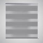 vidaXL Rullgardin randig grå 90 x 150 cm transparent 240207