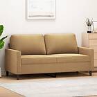 vidaXL Sofa 2-sæders brun 140 cm sammet 359206