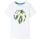 vidaXL T-shirt för barn ecru 128 12132