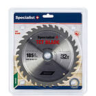 Specialist Sågklinga för trä Wood; 185x1.4x30/20/16 mm; Z32