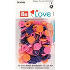 Prym Love Color Snaps blandade Lila, Cerise och orange 30 st