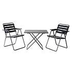 Varax Cafégrupp Retro 401 set bord 2st 305 stolar, grå/svart 4400-9002