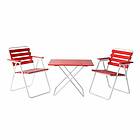 Varax Cafégrupp Retro 401 set bord 2st 305 stolar, vit/röd 4400-1002