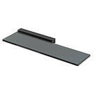 Dansani Reach glashylla, 40x13,7 cm, svart/tonat glas