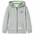 vidaXL Barnhoodie med dragkedja khaki melange 128 11692