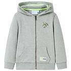 vidaXL Barnhoodie med dragkedja khaki melange 92 11689