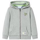 vidaXL Barnhoodie med dragkedja khaki melange 104 11690