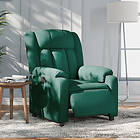 vidaXL Elektrisk reclinerfåtölj mörkgrön tyg 3205298