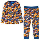 vidaXL Pyjamas med långa ärmar för barn konjaksbrun 116 12691