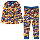 vidaXL Pyjamas med långa ärmar för barn konjaksbrun 92 12689