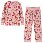 vidaXL Pyjamas med långa ärmar för barn ljusrosa 104 13755