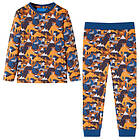 vidaXL Pyjamas med långa ärmar för barn konjaksbrun 104 12690