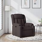 vidaXL Reclinerfåtölj mörkbrun tyg 373579