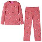 vidaXL Pyjamas med långa ärmar för barn gammelrosa 92 14229