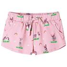 vidaXL Shorts för barn med snöre ljusrosa 116 10961
