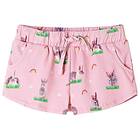 vidaXL Shorts för barn med snöre ljusrosa 140 10963