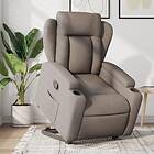 vidaXL Reclinerfåtölj med uppresningshjälp taupe tyg 3204490