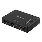 Deltaco HDMI-Switch, 5-1, Fjärrkontroll Svart