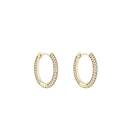 Snö Of Sweden North Ring Earrings Gold/Clear 18 mm