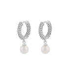 Snö Of Sweden Lydia Pearl Ring Earring Silver/White Onesize