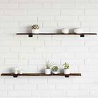 vidaXL Vägghyllor 4 st rökfärgad ek 100x10x1,5 cm konstruerat trä 838285