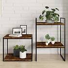 vidaXL Vägghyllor 4 st rökfärgad ek 40x50x1,5 cm konstruerat trä 838219