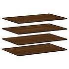 vidaXL Vägghyllor 4 st brun ek 80x50x1,5 cm konstruerat trä 838283