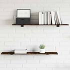 vidaXL Vägghyllor 4 st rökfärgad ek 100x20x1,5 cm konstruerat trä 838291