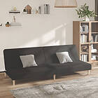 vidaXL Bäddsoffa 2-sits svart tyg 375725