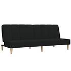 vidaXL Bäddsoffa 2-sits svart tyg 375867