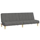 vidaXL Bäddsoffa 2-sits ljusgrå tyg 375826