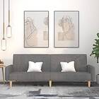 vidaXL Bäddsoffa 2-sits ljusgrå tyg 375758