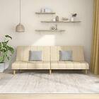 vidaXL Bäddsoffa 2-sits gräddvit tyg 375829