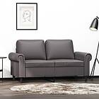 vidaXL 2-sitssoffa Grå 120 cm konstläder 359501