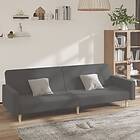 vidaXL Bäddsoffa 2-sits ljusgrå tyg 375727