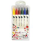 Pentel Brush Sign Pen Twin 6-pack