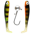 iFish The Demon Shad 10cm, 2-pack ink. Jiggskalle Fluo Perch