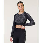 Levity Fitness Leopard Seamless Cropped Long Sleeve (Dam)